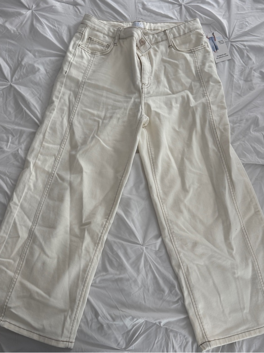 NWT crop wide leg jeans